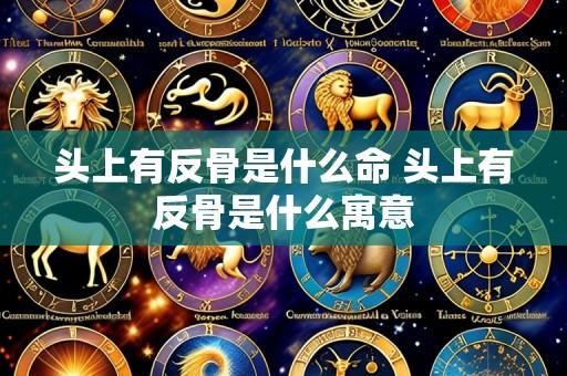 头上有反骨是什么命 头上有反骨是什么寓意