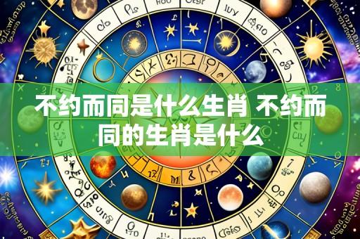 不约而同是什么生肖 不约而同的生肖是什么