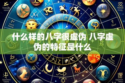 什么样的八字很虚伪 八字虚伪的特征是什么