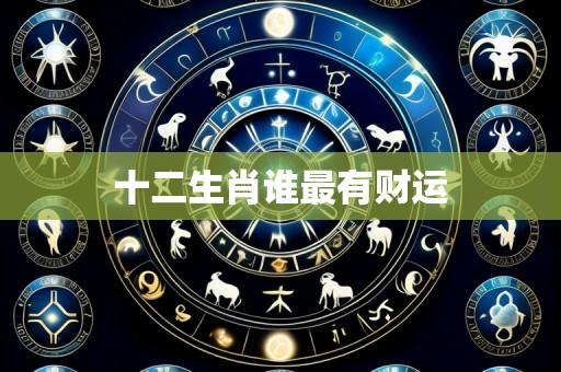 十二生肖谁最有财运