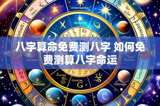 八字算命免费测八字 如何免费测算八字命运