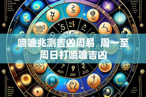 喷嚏兆测吉凶周易  周一至周日打喷嚏吉凶