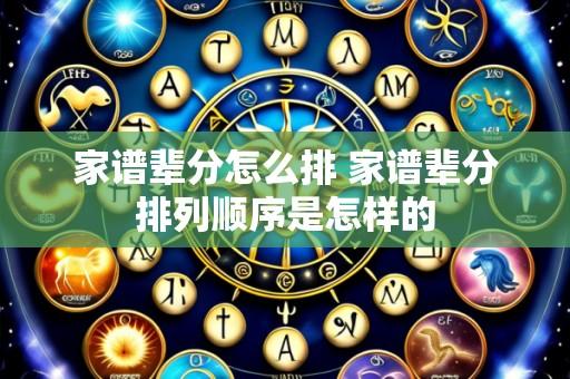 家谱辈分怎么排 家谱辈分排列顺序是怎样的