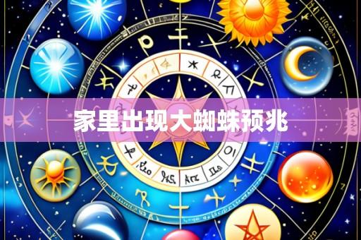 家里出现大蜘蛛预兆
