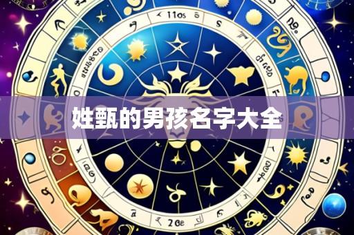姓甄的男孩名字大全