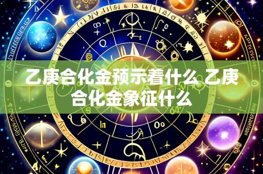 乙庚合化金预示着什么 乙庚合化金象征什么
