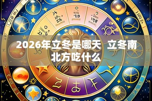 2026年立冬是哪天 立冬南北方吃什么