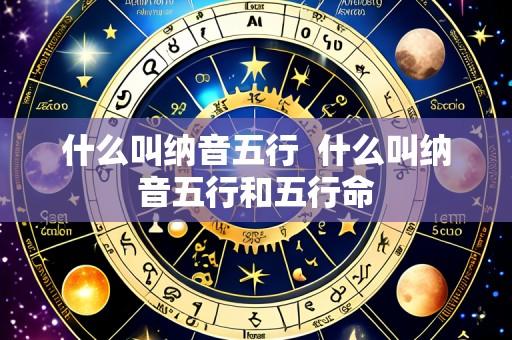 什么叫纳音五行  什么叫纳音五行和五行命