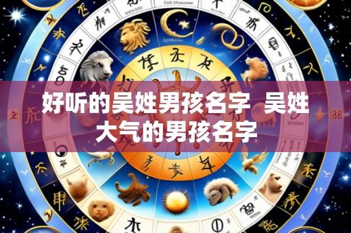 好听的吴姓男孩名字 吴姓大气的男孩名字