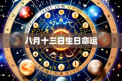八月十三日生日命运
