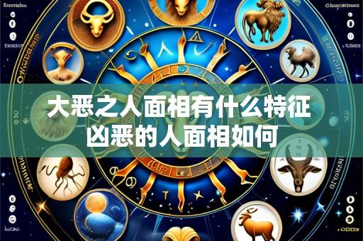 大恶之人面相有什么特征 凶恶的人面相如何