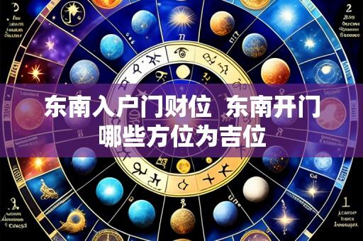 东南入户门财位 东南开门哪些方位为吉位