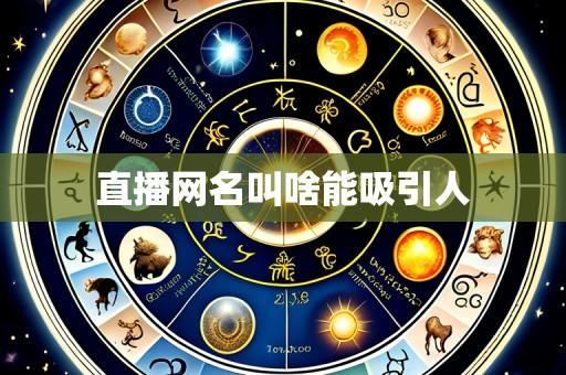 直播网名叫啥能吸引人