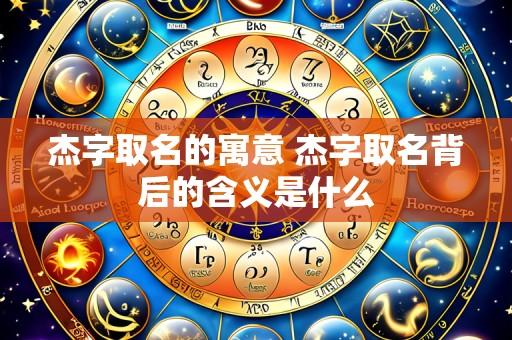 杰字取名的寓意 杰字取名背后的含义是什么