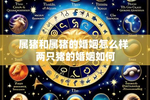属猪和属猪的婚姻怎么样 两只猪的婚姻如何