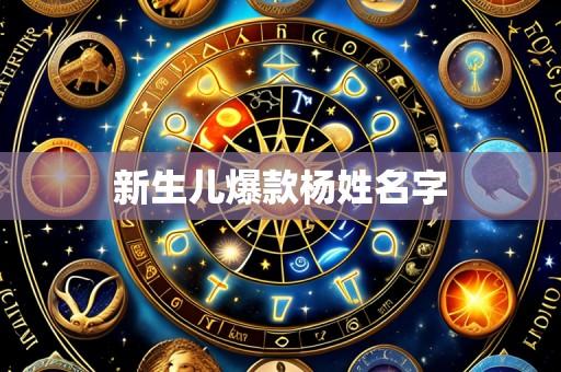 新生儿爆款杨姓名字