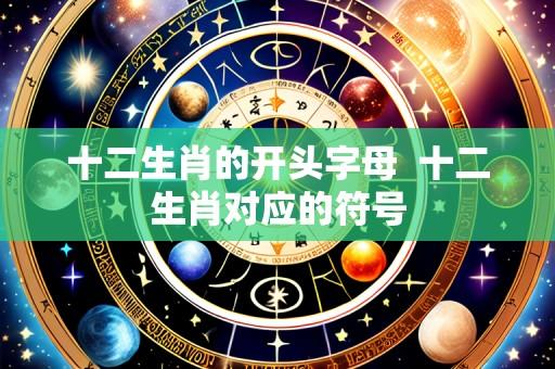 十二生肖的开头字母 十二生肖对应的符号
