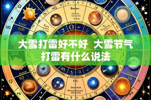 大雪打雷好不好 大雪节气打雷有什么说法