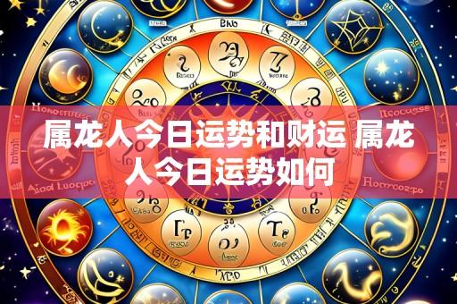 属龙人今日运势和财运 属龙人今日运势如何