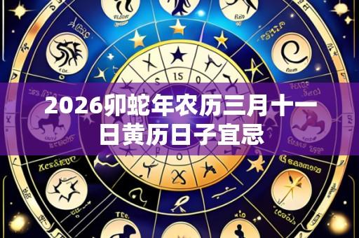 2026卯蛇年农历三月十一日黄历日子宜忌