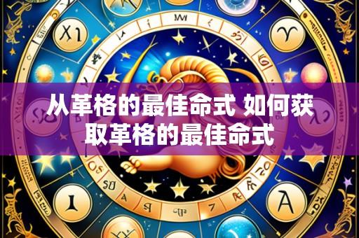 从革格的最佳命式 如何获取革格的最佳命式