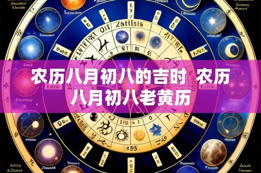 农历八月初八的吉时  农历八月初八老黄历