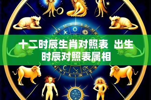 十二时辰生肖对照表 出生时辰对照表属相