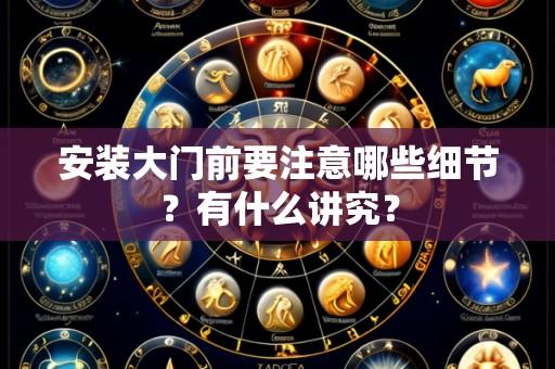 安装大门前要注意哪些细节?有什么讲究?