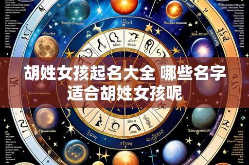 胡姓女孩起名大全 哪些名字适合胡姓女孩呢
