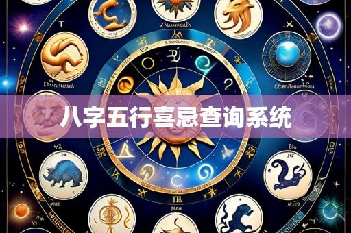 八字五行喜忌查询系统