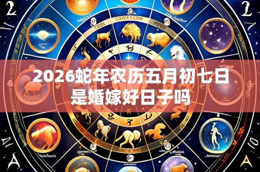 2026蛇年农历五月初七日是婚嫁好日子吗