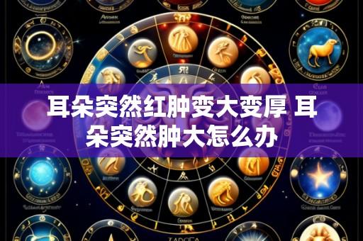 耳朵突然红肿变大变厚 耳朵突然肿大怎么办
