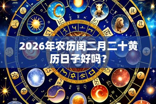 2026年农历闰二月二十黄历日子好吗?