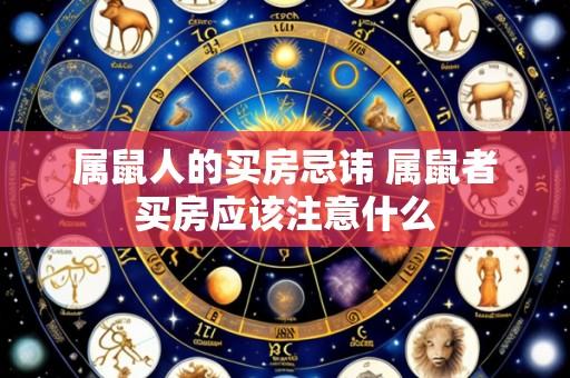 属鼠人的买房忌讳 属鼠者买房应该注意什么