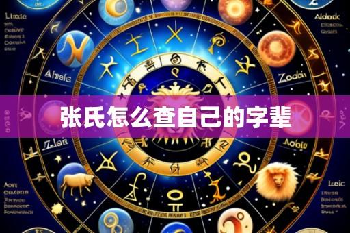 张氏怎么查自己的字辈