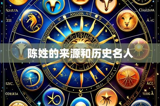 陈姓的来源和历史名人