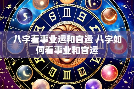 八字看事业运和官运 八字如何看事业和官运