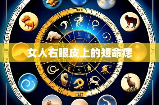 女人右眼皮上的短命痣