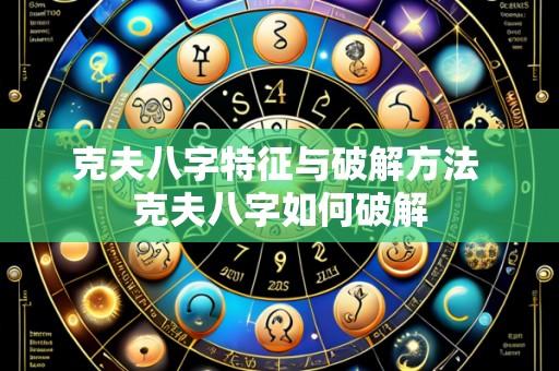 克夫八字特征与破解方法 克夫八字如何破解