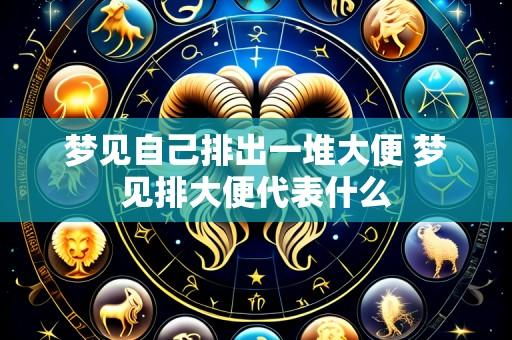 梦见自己排出一堆大便 梦见排大便代表什么