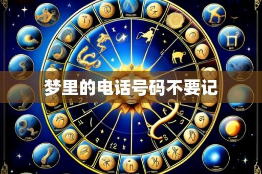 梦里的电话号码不要记