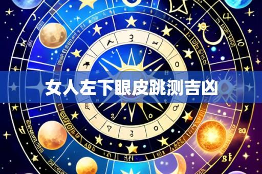 女人左下眼皮跳测吉凶