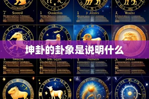 坤卦的卦象是说明什么