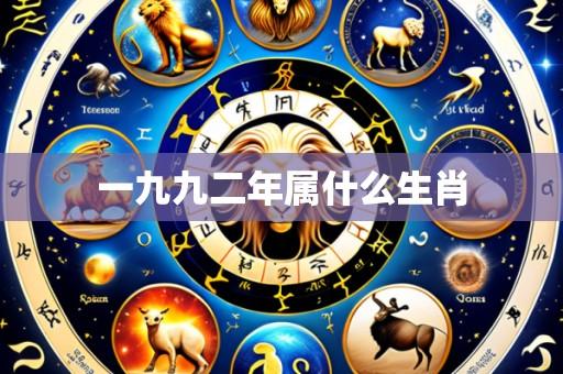 一九九二年属什么生肖