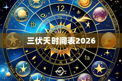 三伏天时间表2026