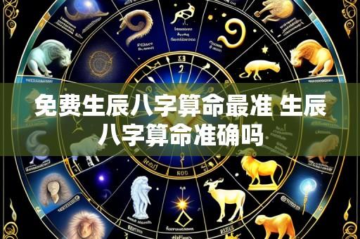 免费生辰八字算命最准 生辰八字算命准确吗