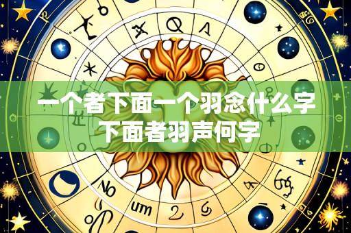 一个者下面一个羽念什么字 下面者羽声何字