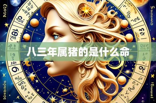 八三年属猪的是什么命