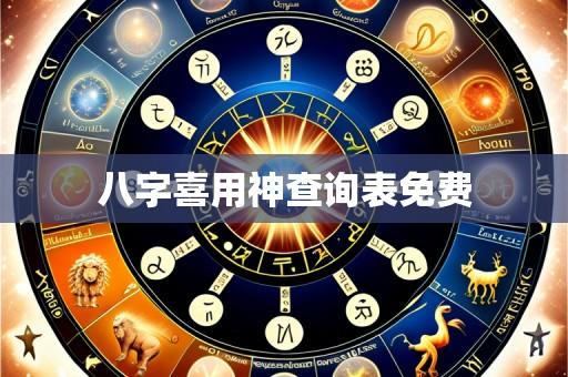 八字喜用神查询表免费