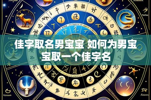 佳字取名男宝宝 如何为男宝宝取一个佳字名